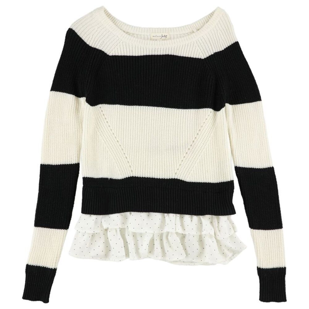maison Jules Womens Layered Look Pullover Sweater, NWT